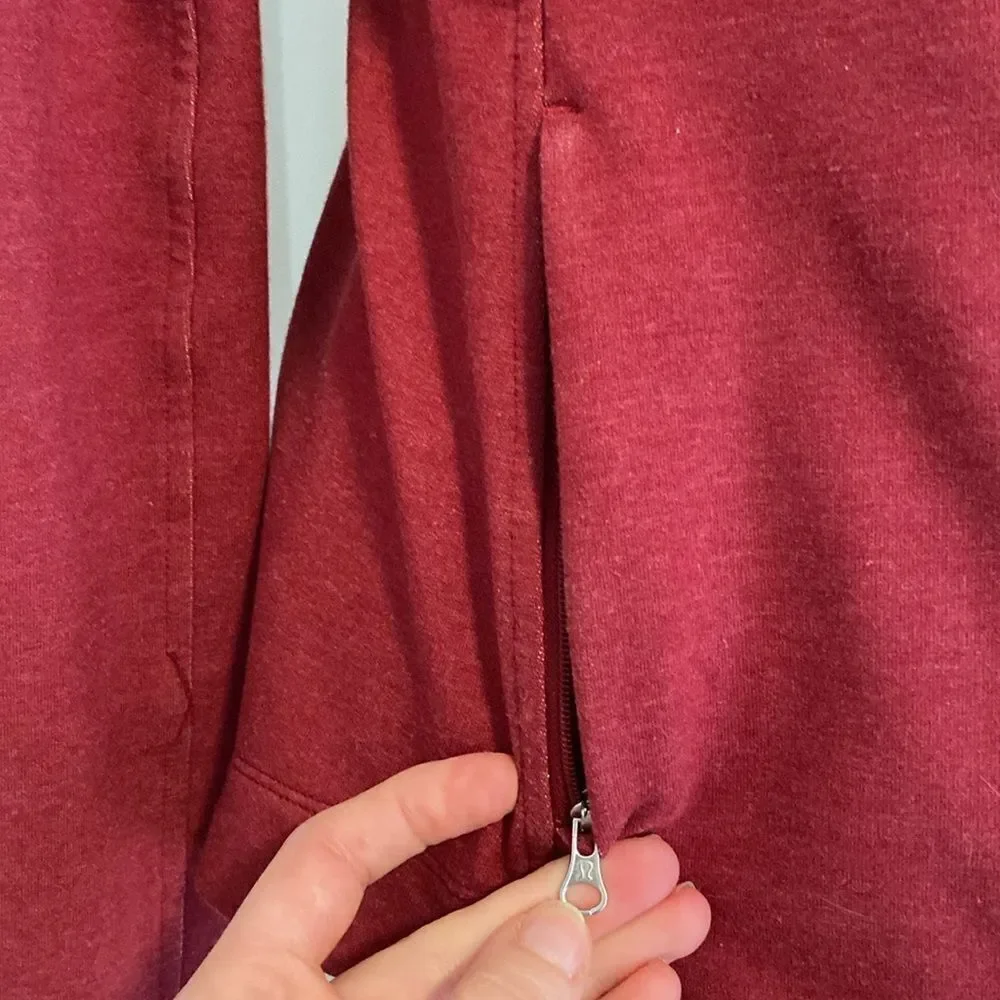 Lululemon Maroon Long Sleeve Full Zip Hooded Jacket Size 6